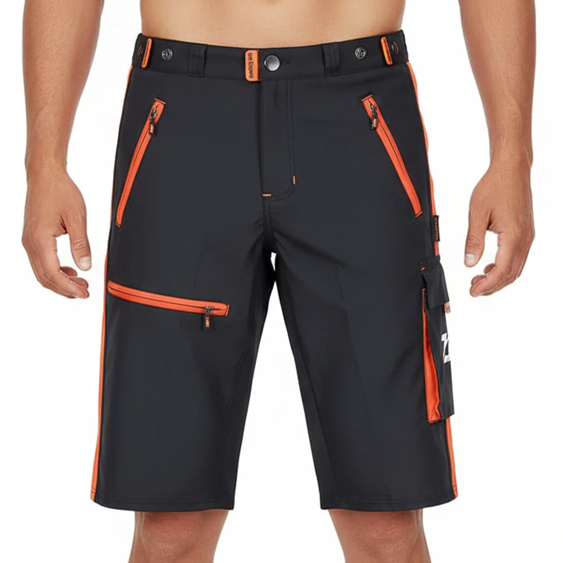 Men’s Black & Green MTB Cycling Shorts with Padded Inner | Breathable Riding Shorts
