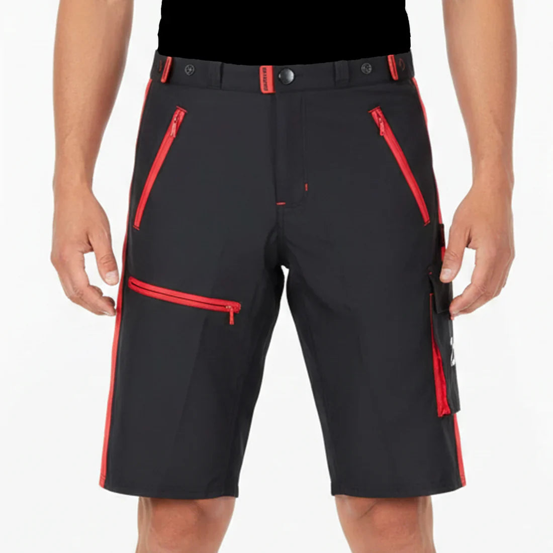 Men’s Black & Green MTB Cycling Shorts with Padded Inner | Breathable Riding Shorts